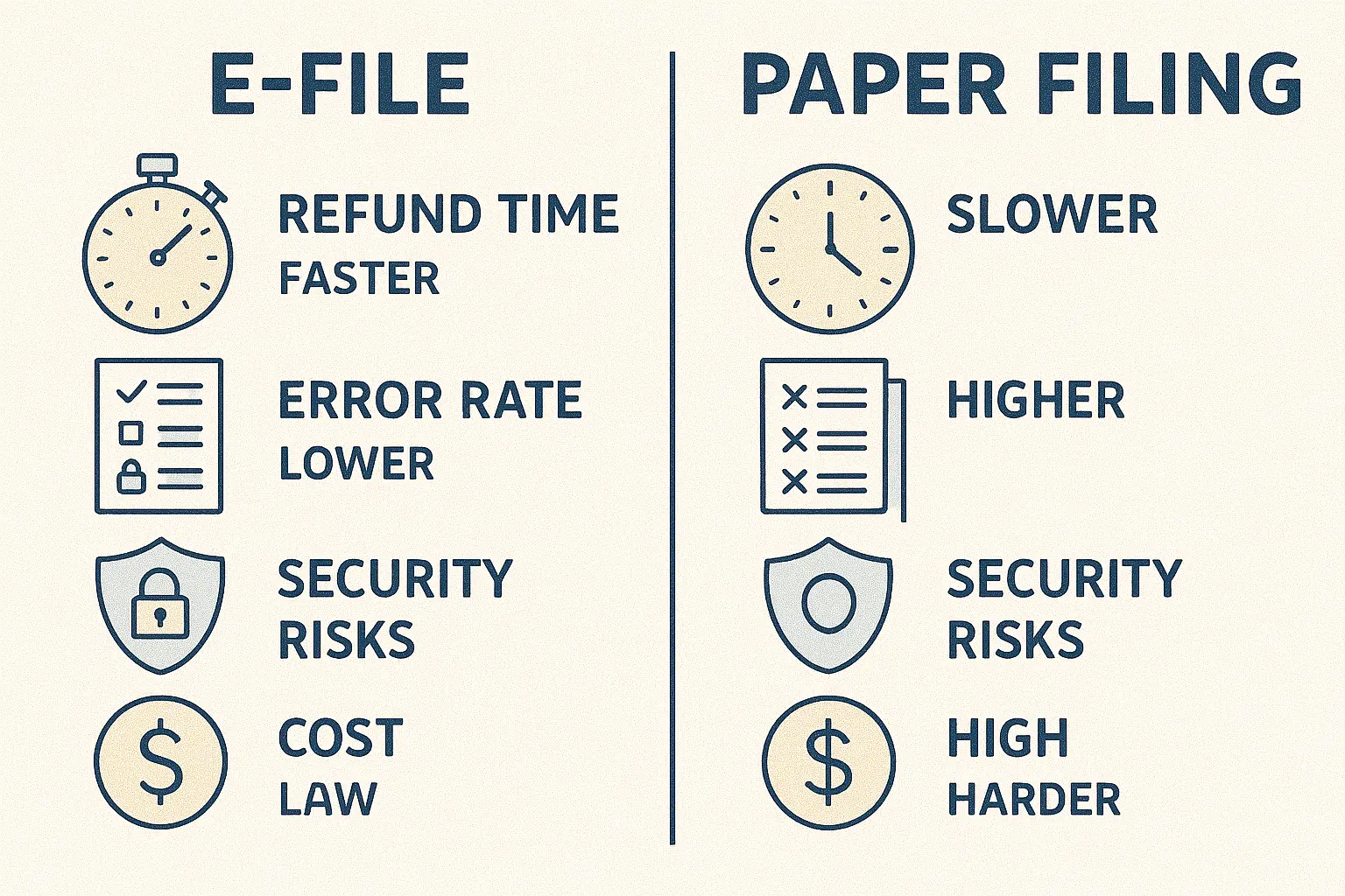 Key Differences Between E-File and Paper Filing