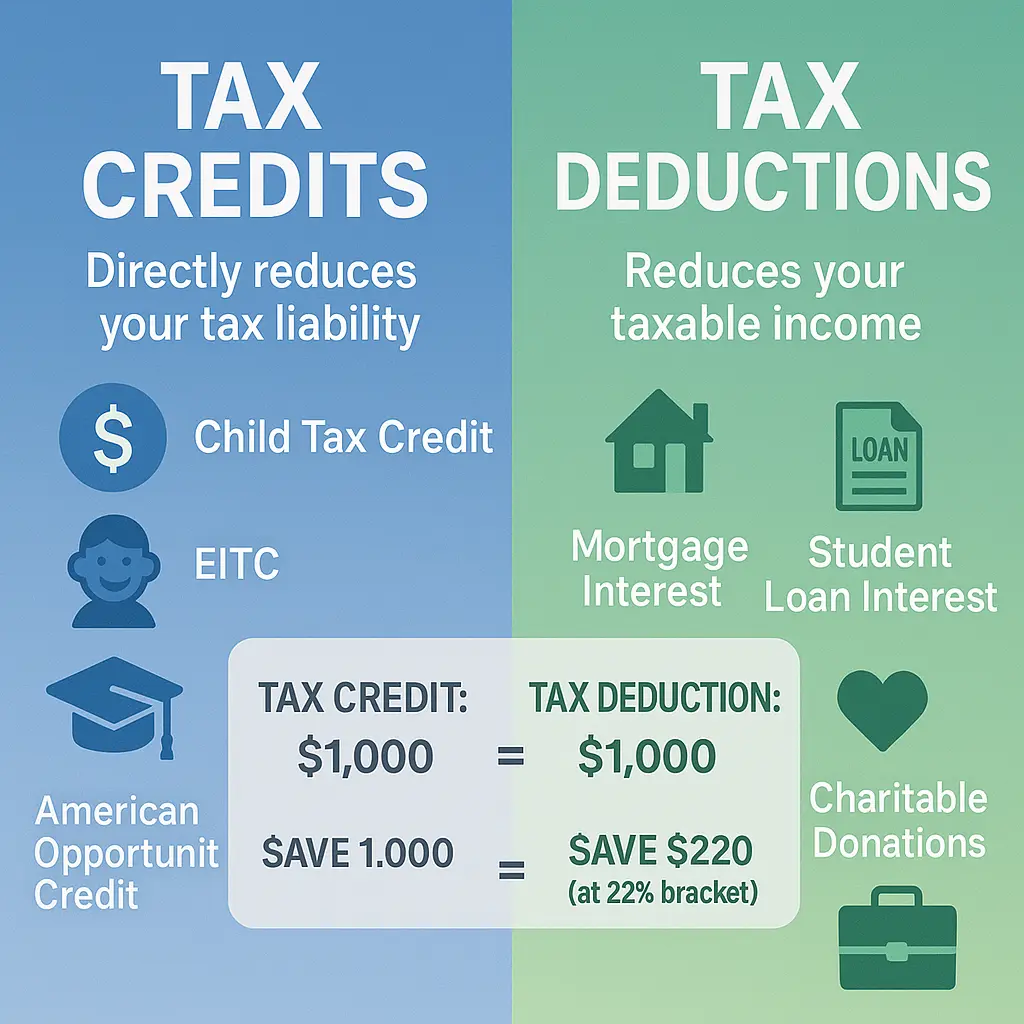 Tax Credits vs. Tax Deductions - Differences